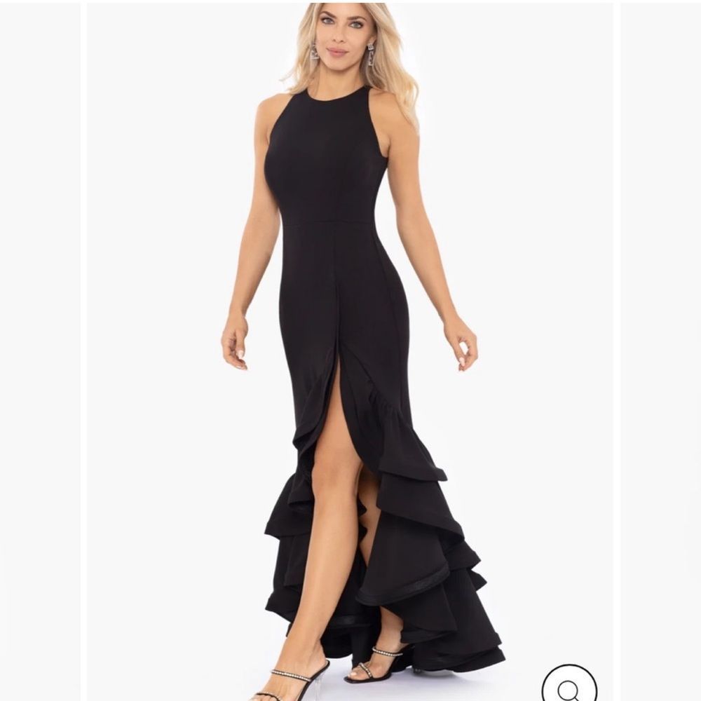 BETSY & ADAM Ruffle Hem Dress size 12 NWT